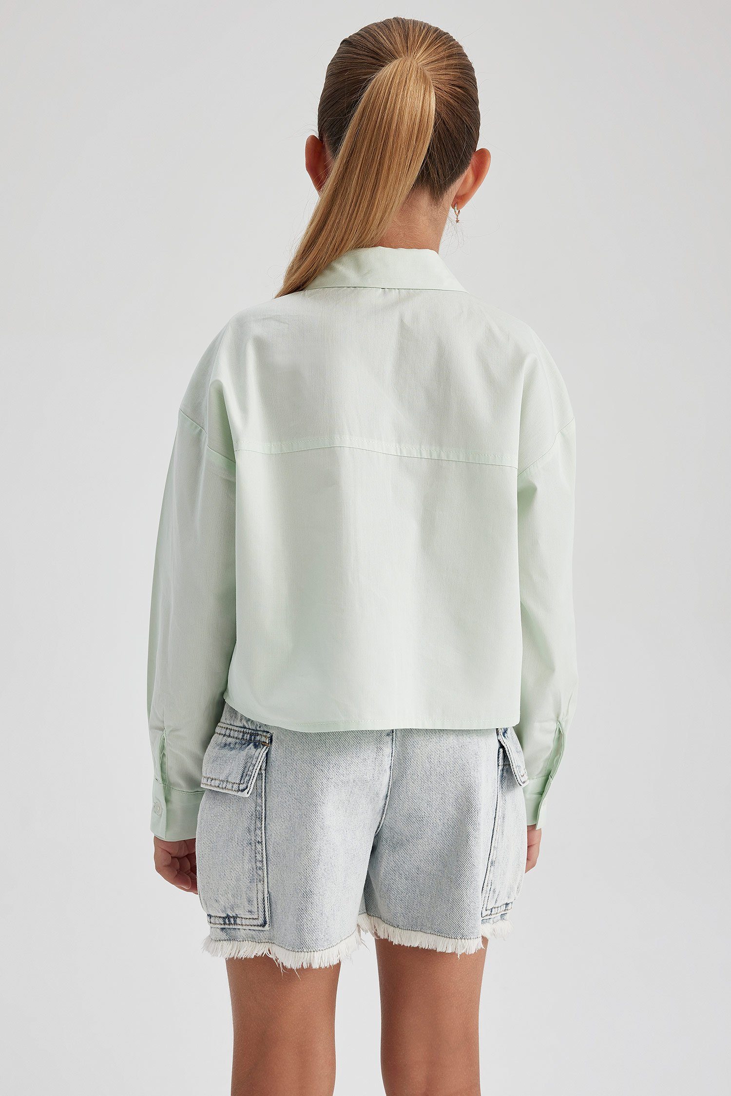 DeFacto Langarmbluse Mädchen Langarmbluse CROPPED FIT