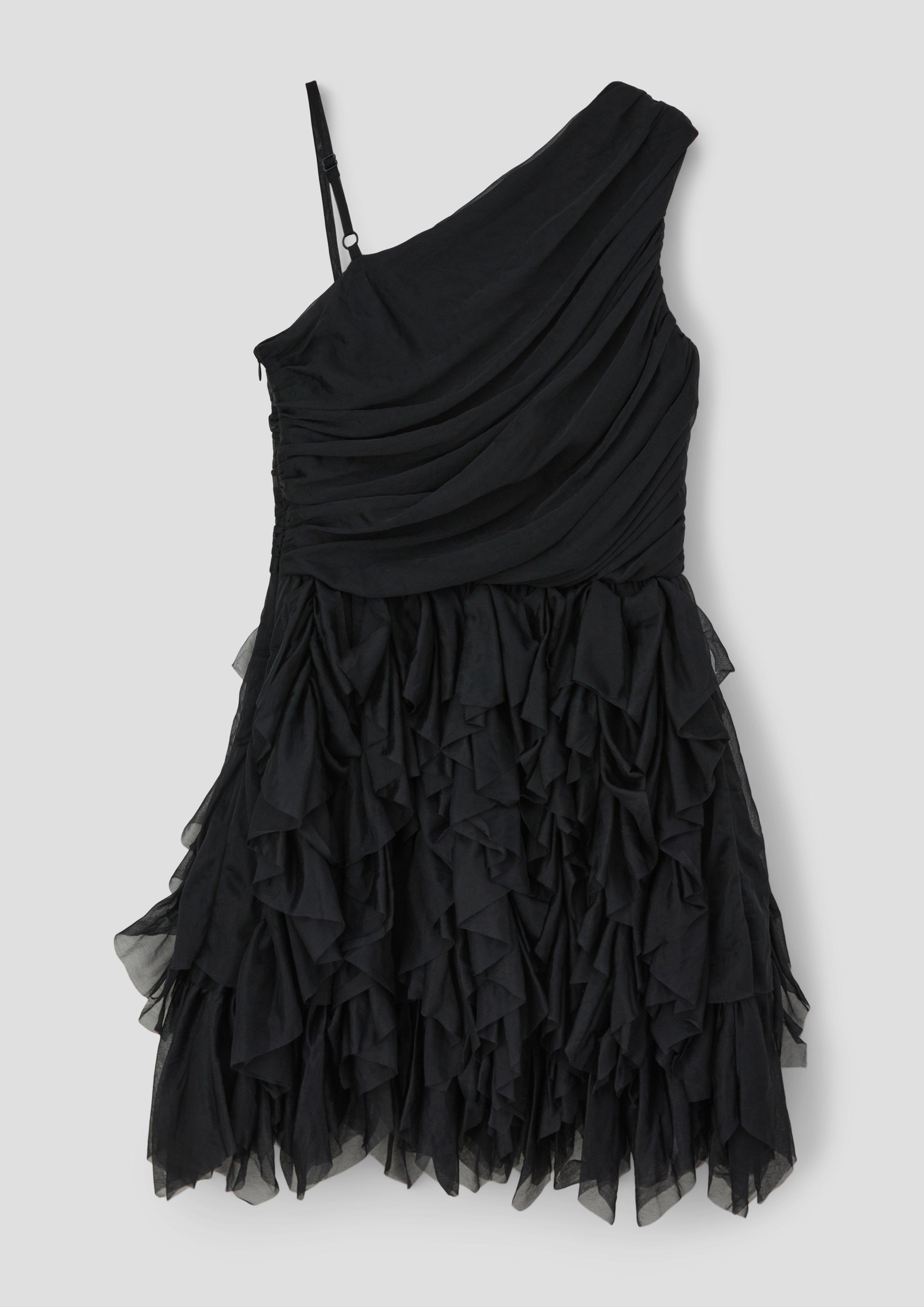 One-Shoulder-Kleid mit Volantrock  2141700-9999
