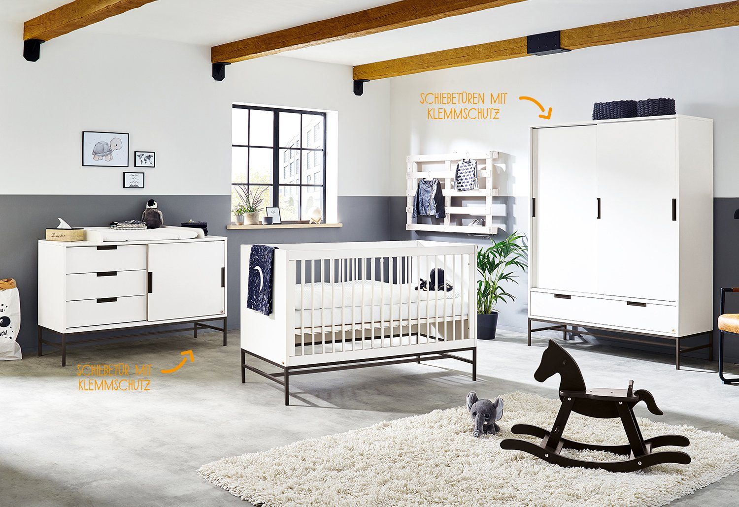 Pinolino® Wickelkommode Steel, extrabreit; Made in Europe