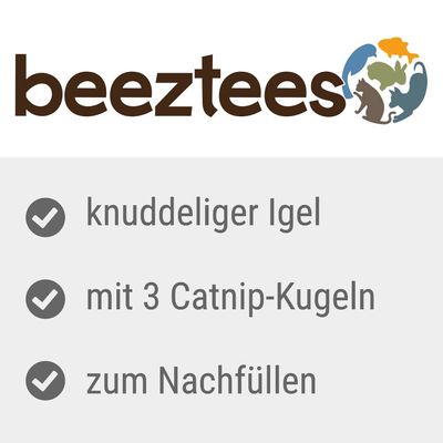 beeztees Katzenspielzeug Igel mit Katzenminzeball