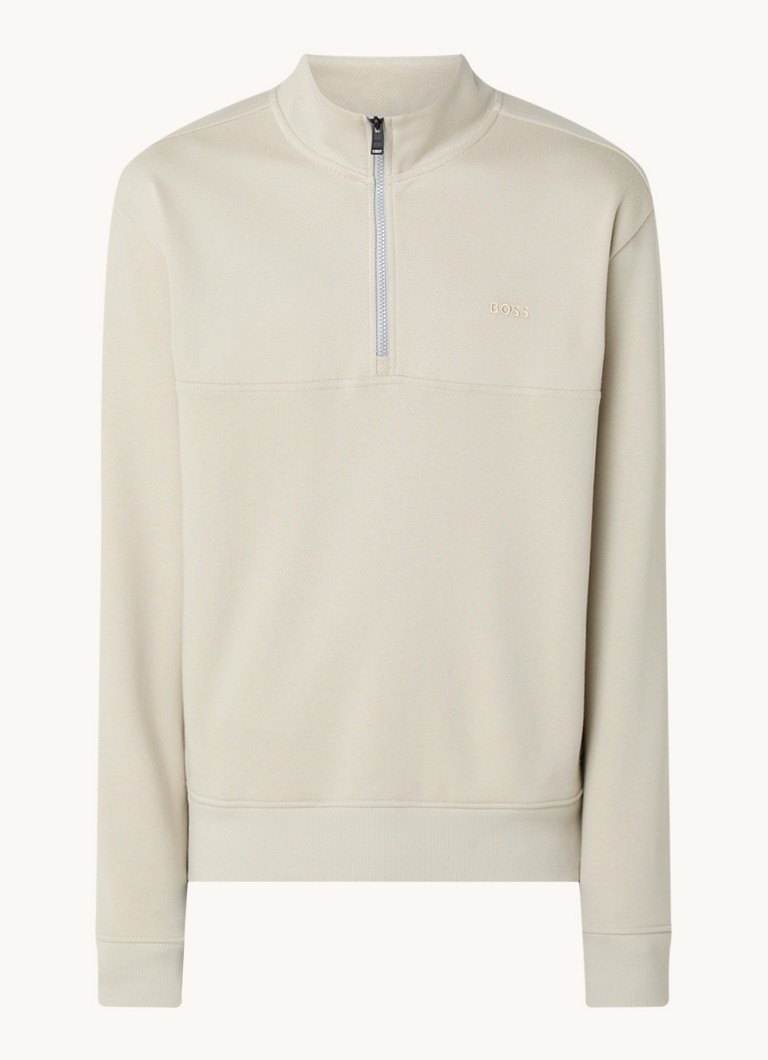 Pulover HUGO BOSS cu fermoar și logo