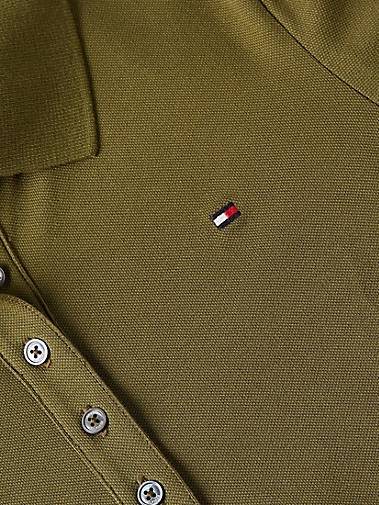 TOMMY HILFIGER Damen Poloshirt 1985 SLIM PIQUE POLO Langarm