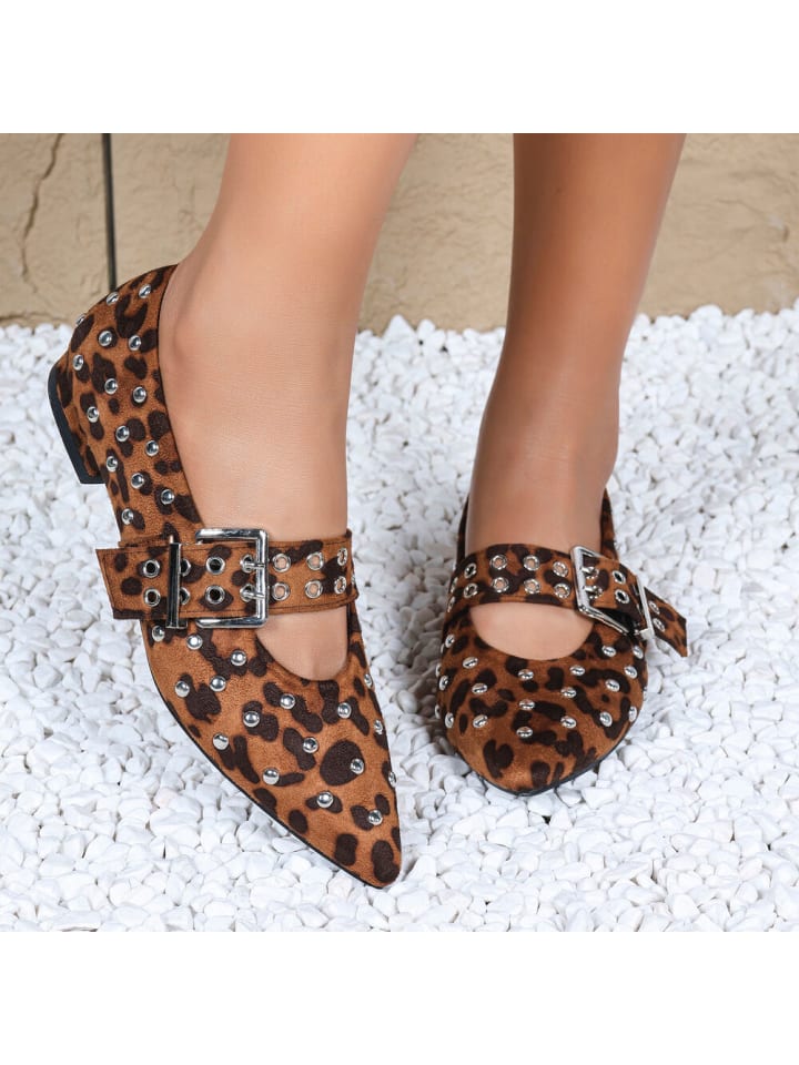 Ital-Design Pump in Braun und Camel günstig kaufen