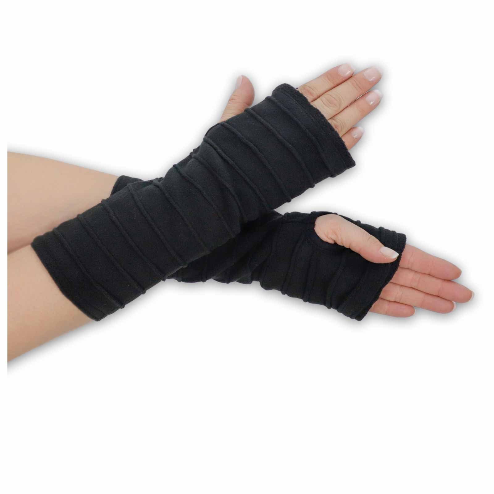 KUNST UND MAGIE Armstulpen Armstulpen Fleece Stulpen Handwärmer Handschuhe Hippie Gothic Boho