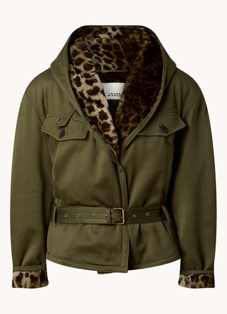 Isabel Marant  Jerika jack met capuchon en ceintuur