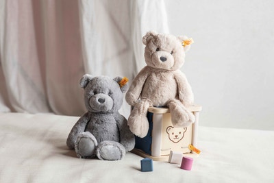 Bearzy Teddybär, 28 cm, hellgrau