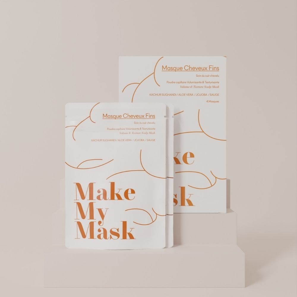 makemymask Masque Cheveux Fins - pack de 4 masques Masque capillaire