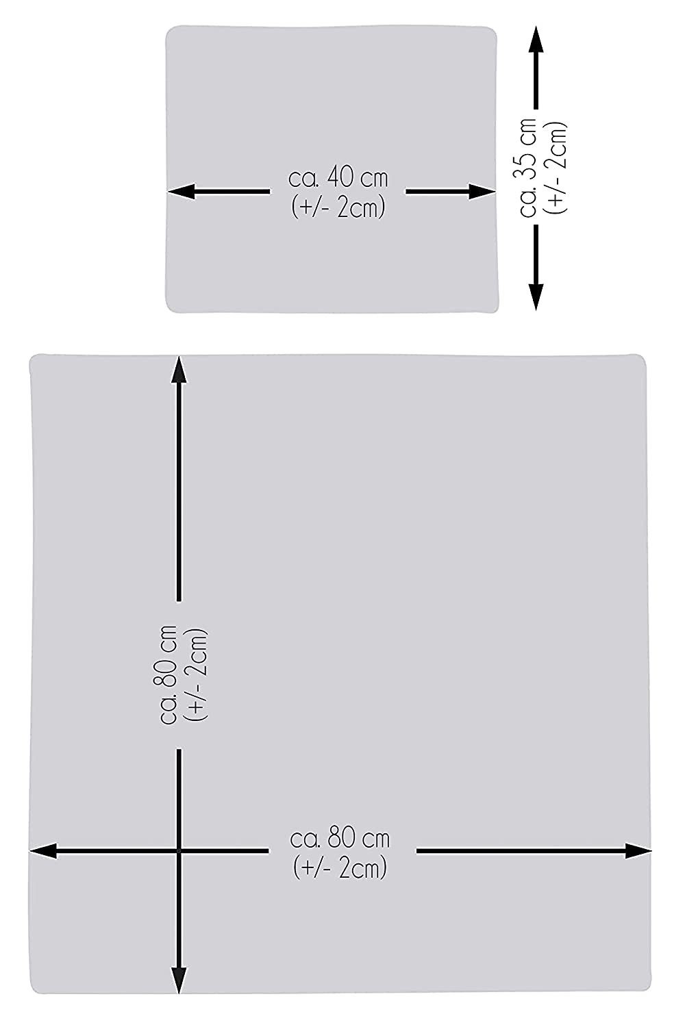 Babybettwäsche (Made in EU) Kinderwagenset mit Stickerei; Baby Bettwäsche 2 tlg. Garnitur für Kinderwagen 80x80 cm + 35x40 cm, Amilian, 100% Baumwolle