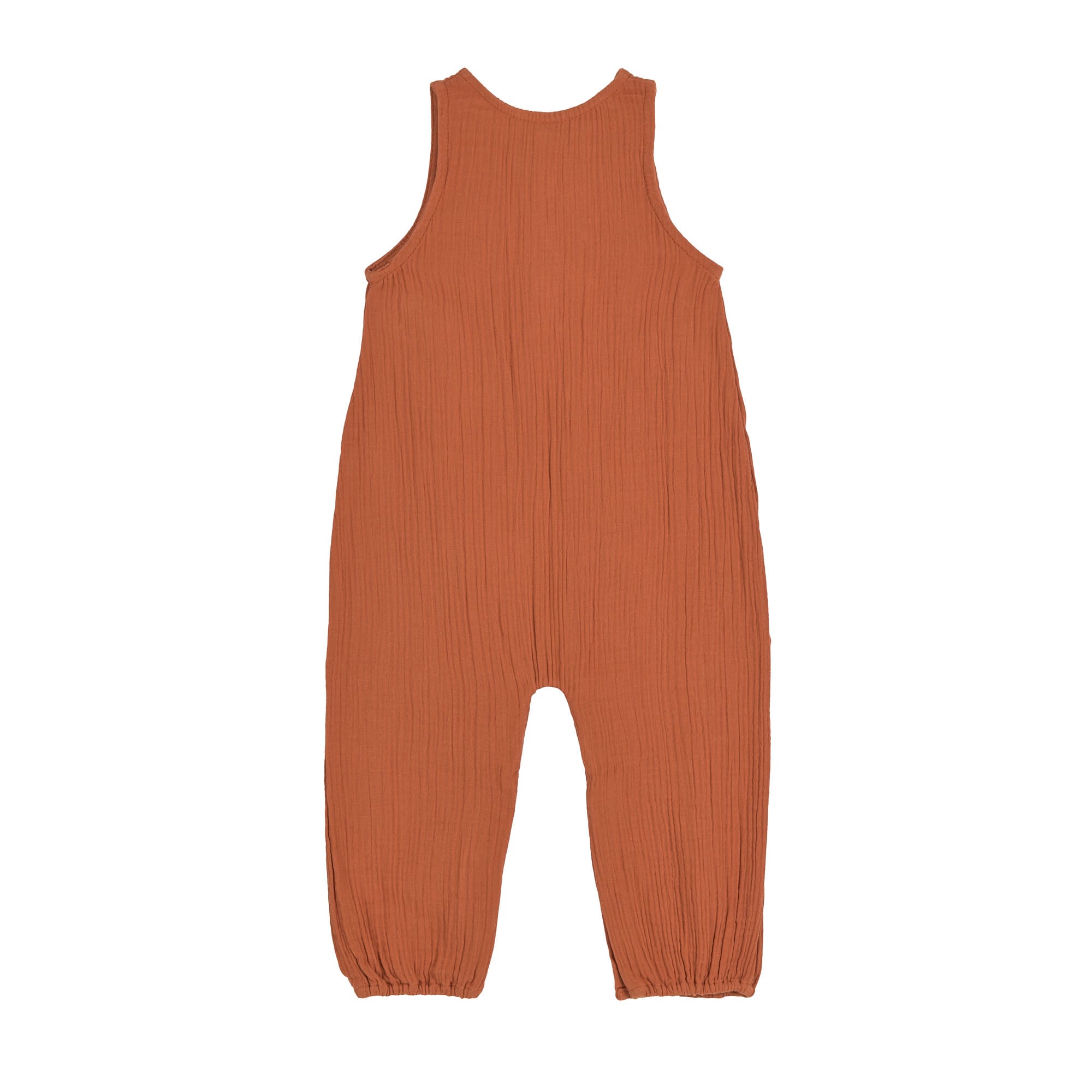 Baby Jumpsuit - Bio Baumwolle, Rostrot
