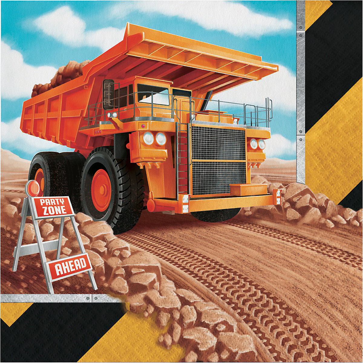 Servietten Baustelle, 33 cm, 16 Stück