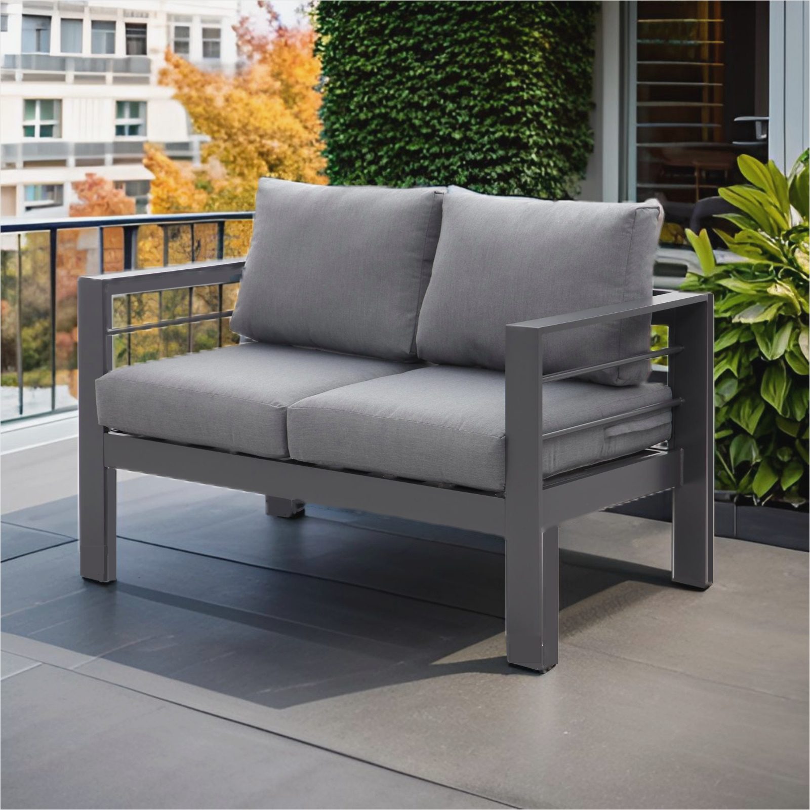 MeXo Loungeset Black Friday/Weihnachten SALE! Alu-Gartenmöbel Set für 4-7 Personen, (1-tlg), Minimalist Outdoor/indoor mit dicke Kissen & Polstern