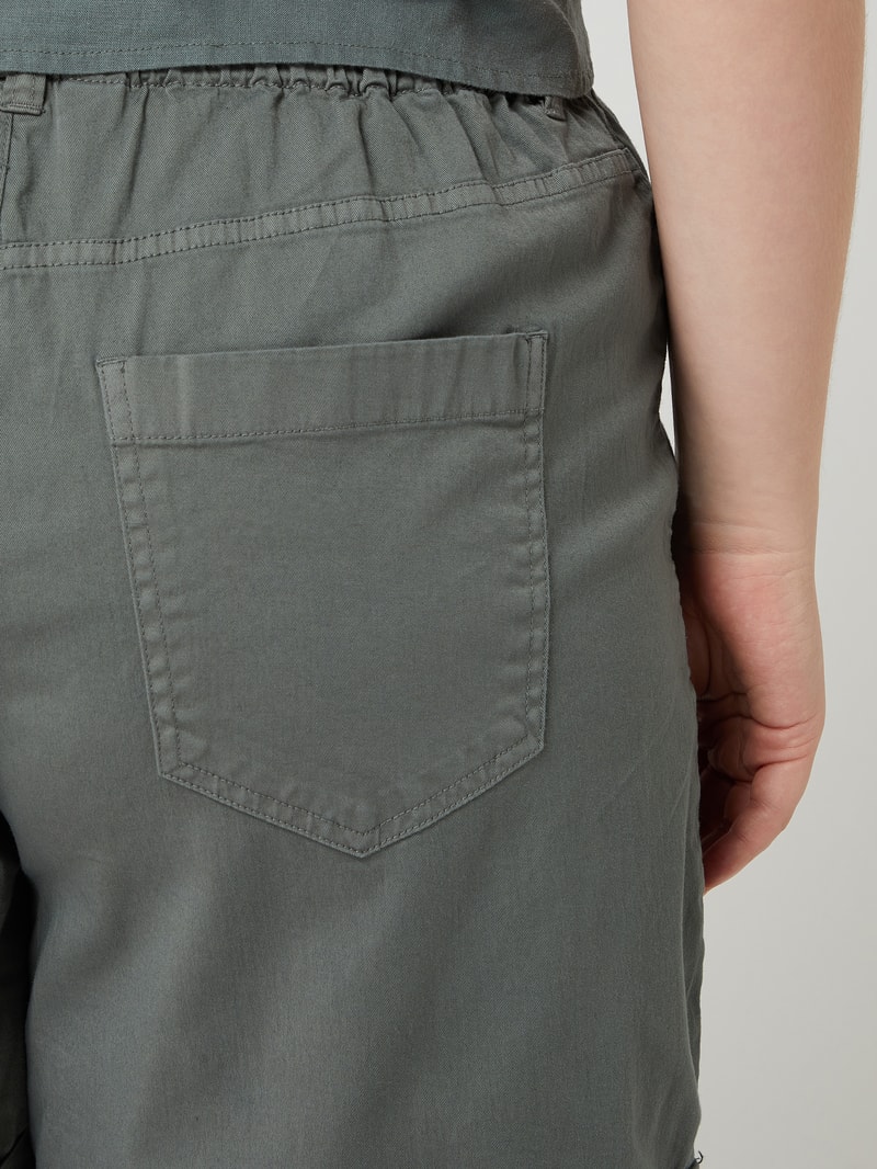 PLUS SIZE Relaxed Fit Shorts mit elastischem Bund in khaki