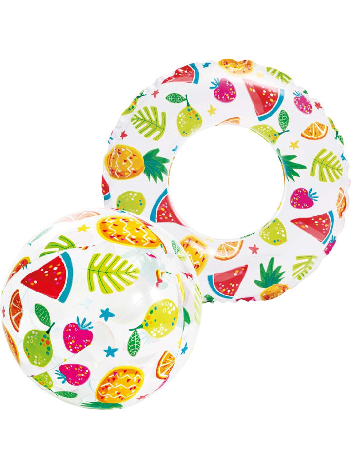 Intex 3er Pool-Set - Planschbecken, Wasserball, Schwimmring in mehrfarbig günstig kaufen onesize