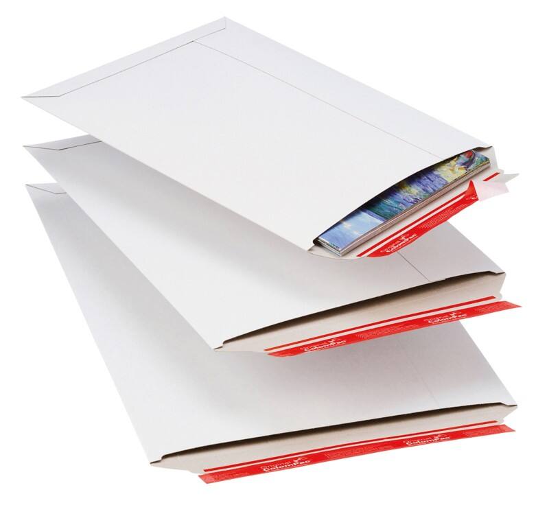 ColomPac C4 Briefumschläge zum Abziehen und Versiegeln Weiß 315 (B) x 30 (H) mm Unbedruckt 425 gsm 20 Stück