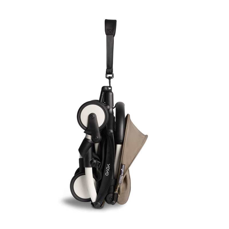 Poussette Yoyo2 4 roues châssis blanc assise 6+ taupe Babyzen