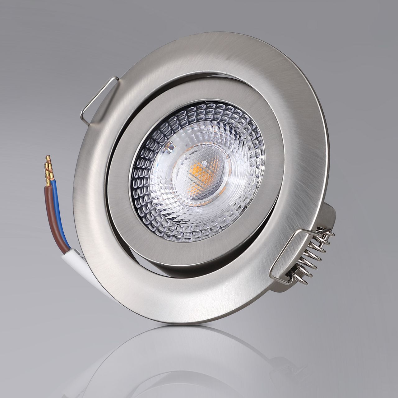 DEUBA monzana® LED Einbauleuchte Krog 6er-Set Nickel