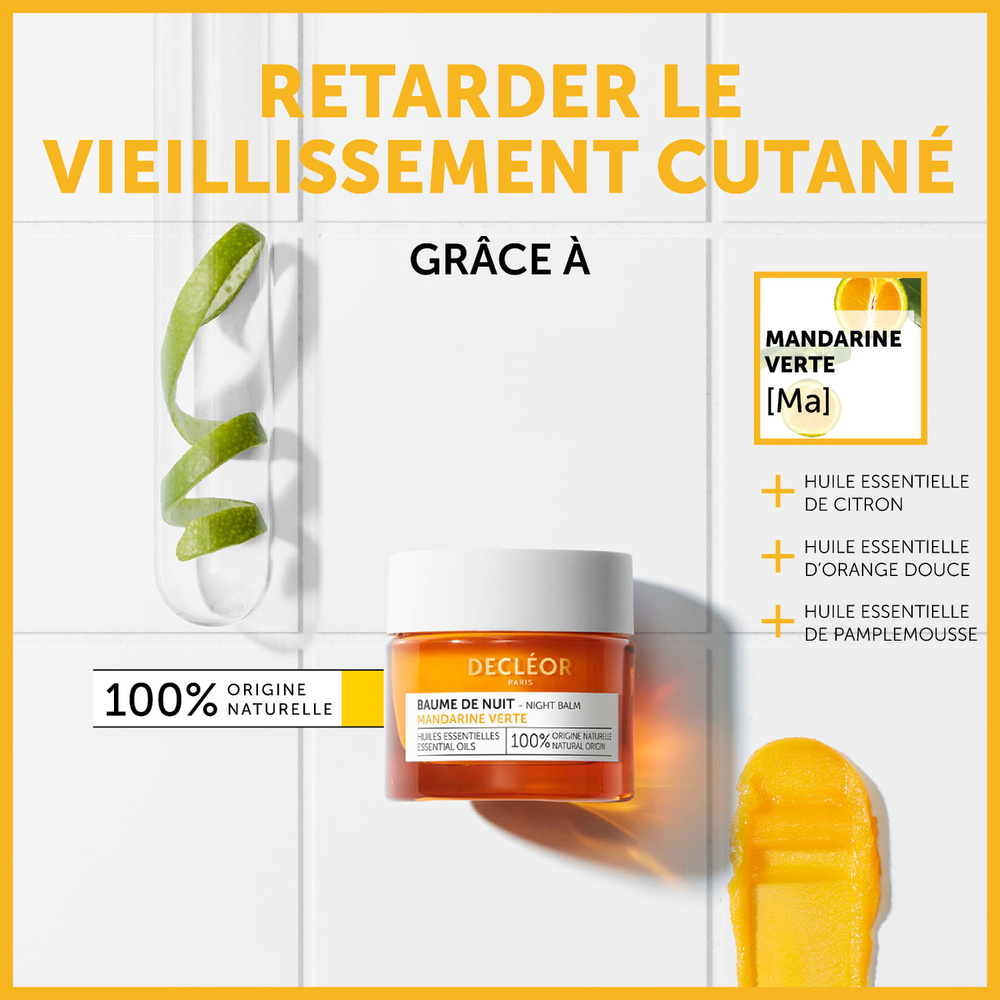 Decléor MANDARINE VERTE Anti-fatigue Baume de Nuit