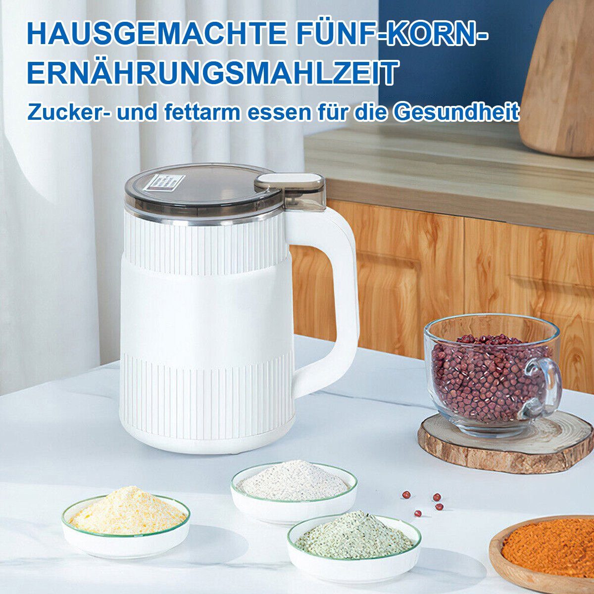 Yoyaxi Getreidemühle 500ML Haushalts-Kleinpulvermahlmaschine, Elektrische Gewürzmühle, feines Pulver