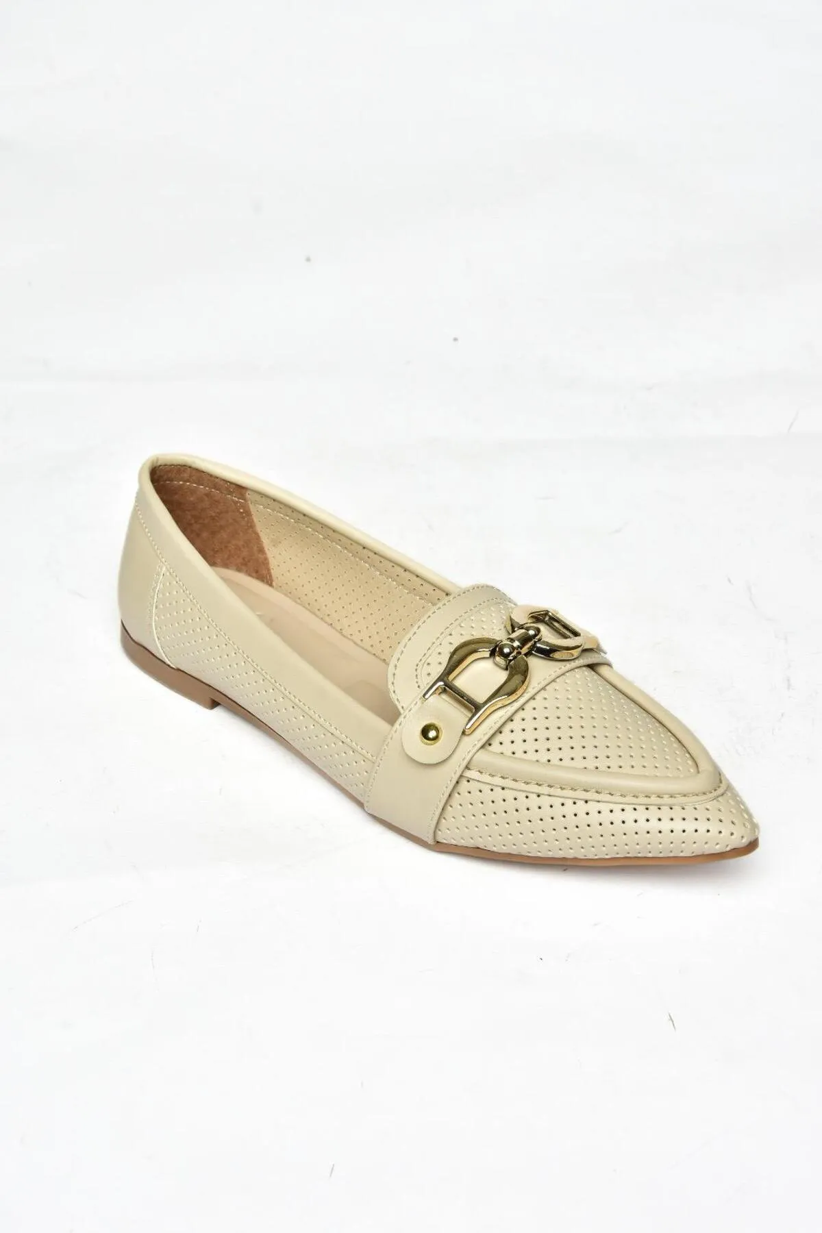 Fox Shoes  S314026509 Beige Damenschuhe mit Schnalle