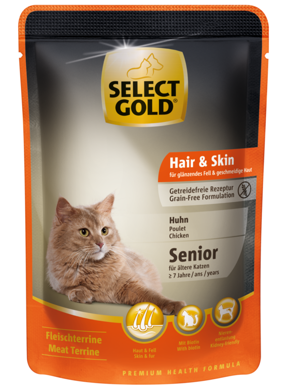 SELECT GOLD Nassfutter SELECT GOLD Senior Hair & Skin 48x85 g