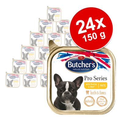 Sparpaket Butcher's ProSeries Zähne und Knochen 24 x 150 g
