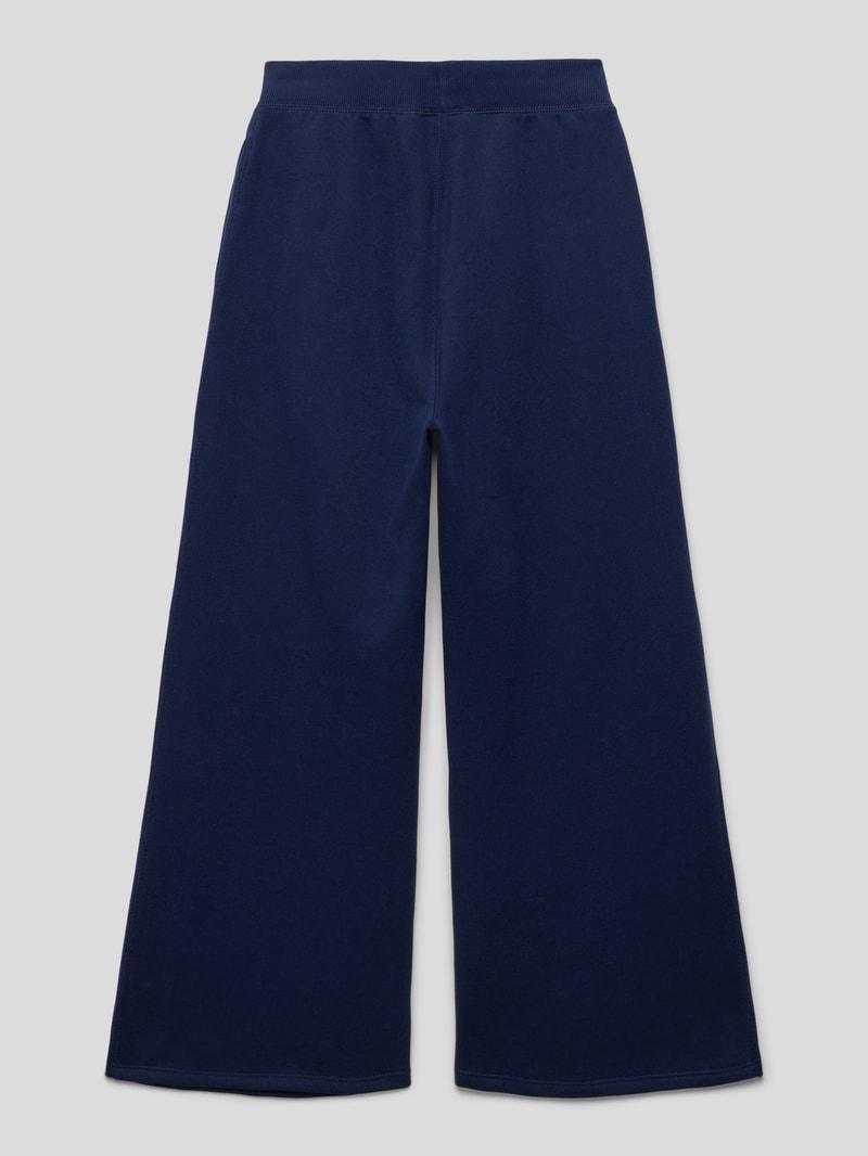 Sweatpants mit Label-Print in marineblau