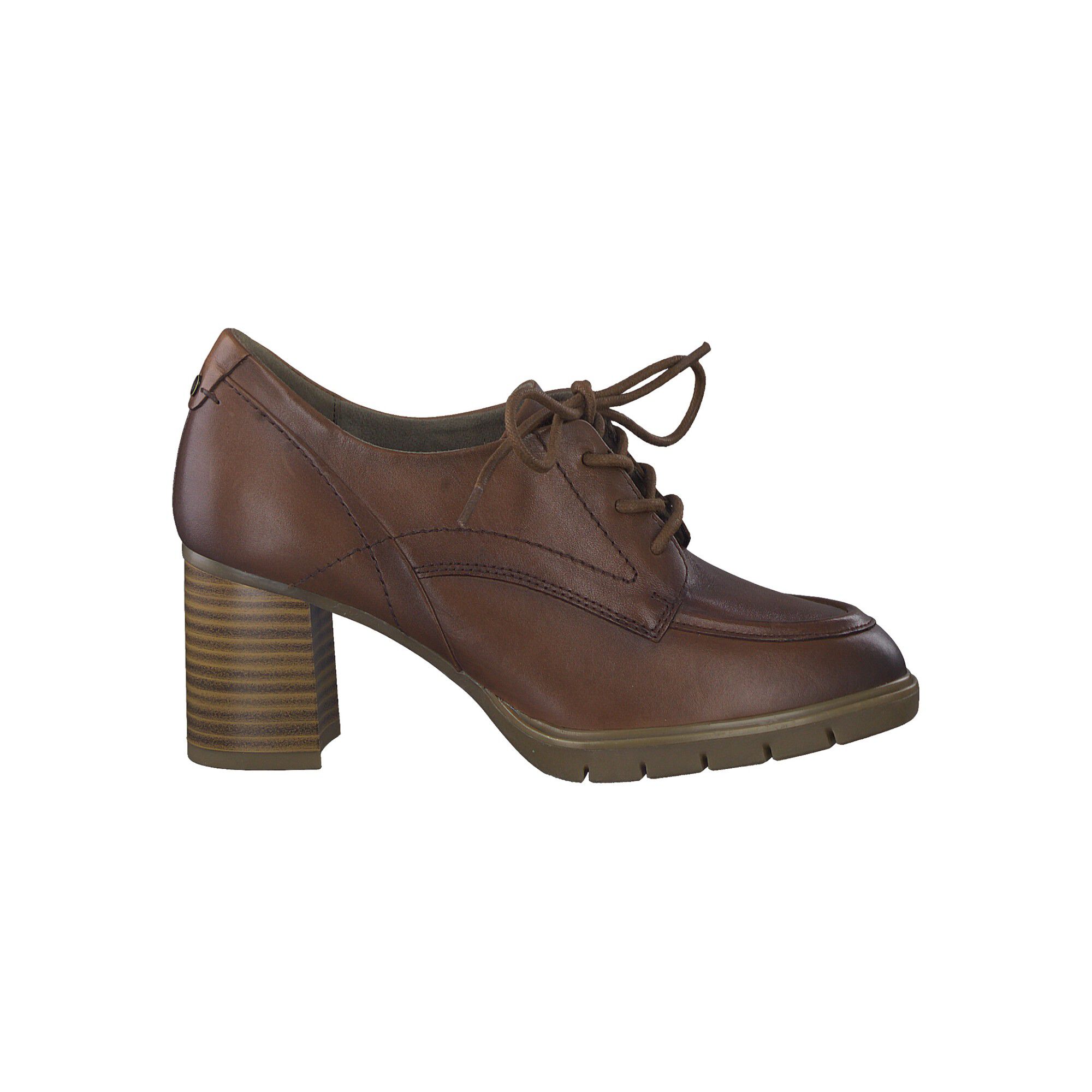 Trotteur talon à lacets cuir