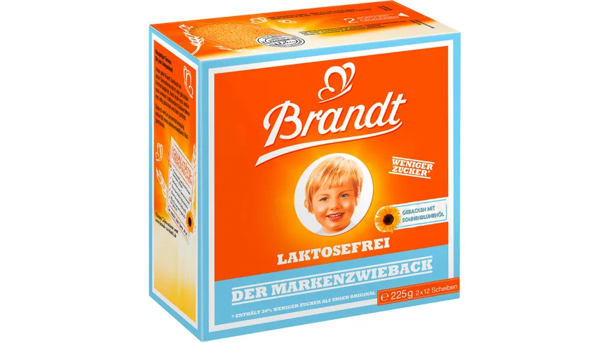 Brandt Markenzwieback laktosefrei 225 g