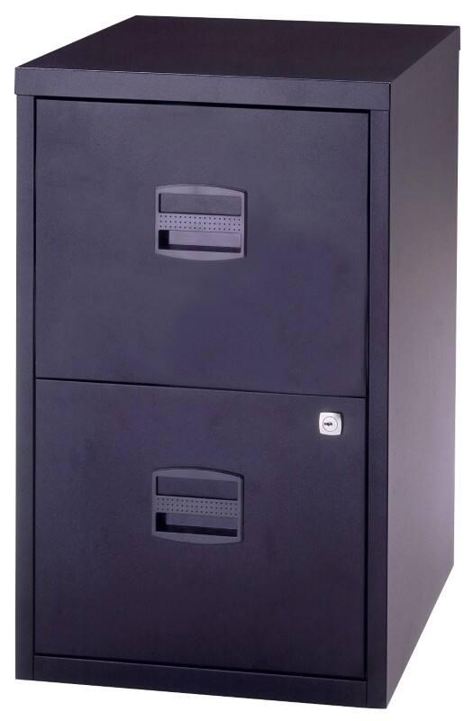Bisley Hängeregistraturschrank PFA2433 2 Schübe Schwarz 413 x 400 x 672 mm