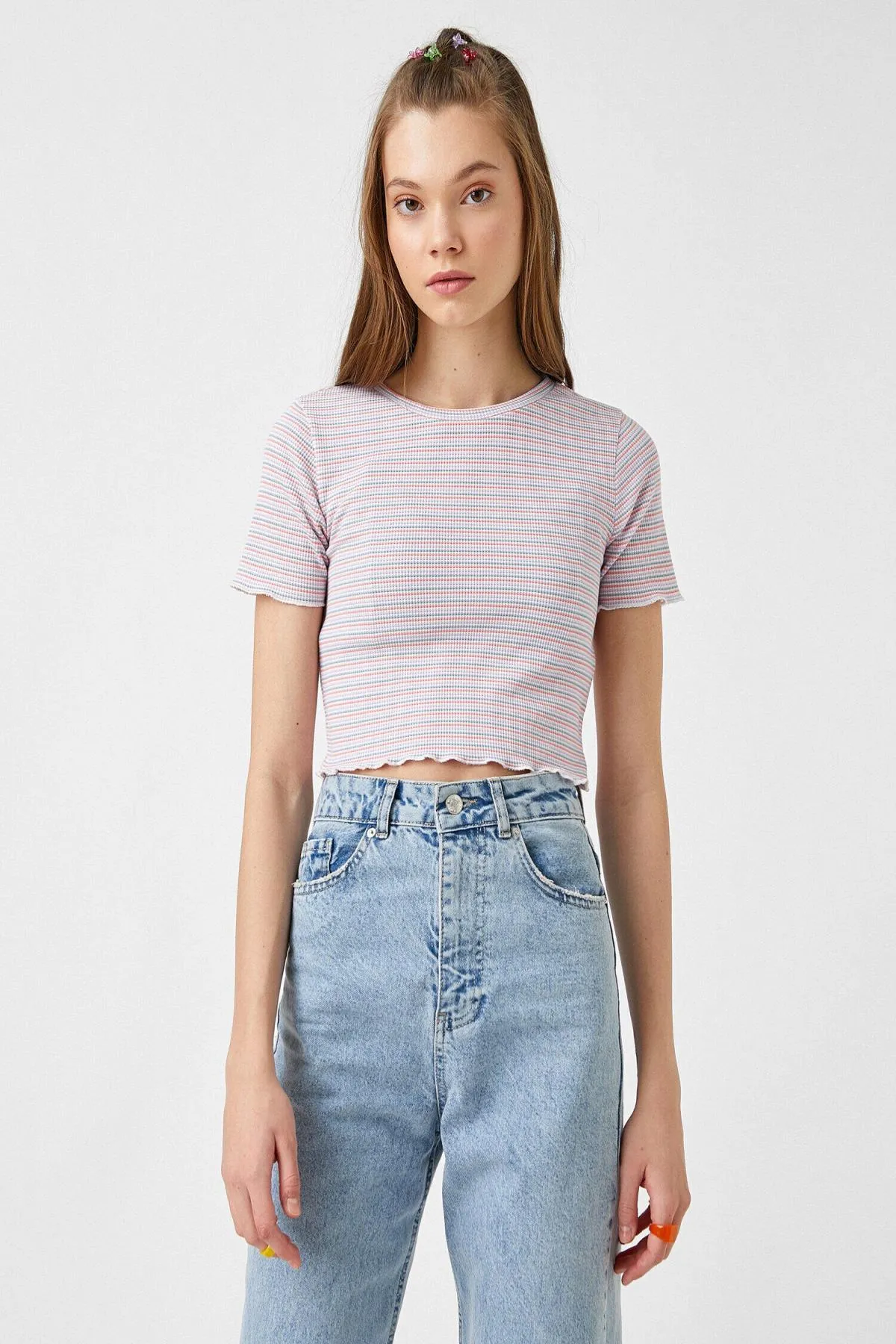 Koton  T-Shirt - Lila - Regular Fit