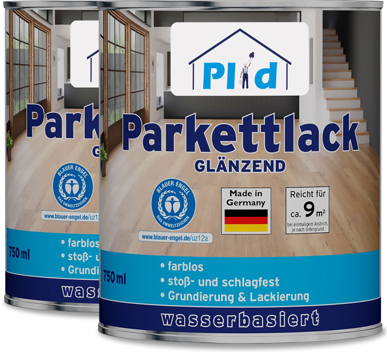 Plid Premium Parkettlack Parkettsiegel Klarlack Farblos Glänzend