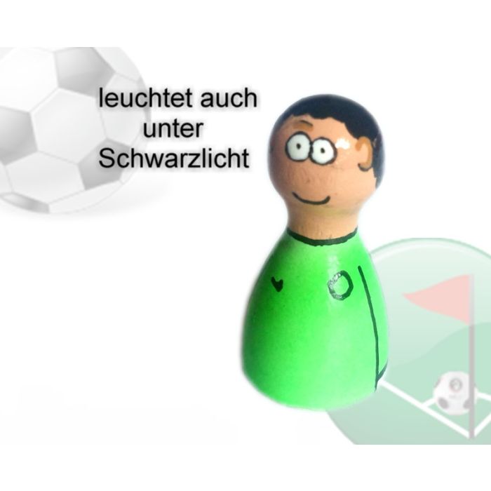 Handbemalte Pöppel - Torwart (leuchtet im Dunkeln)