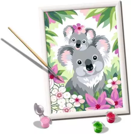 CreArt Koala Cuties - Malen nach Zahlen für Kinder ab 9 Jahren