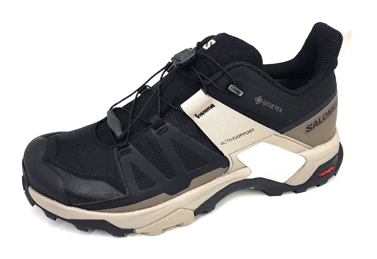 Salomon X Ultra 4 GTX L412881 Schwarz Black/VintageKaki/Vanilla