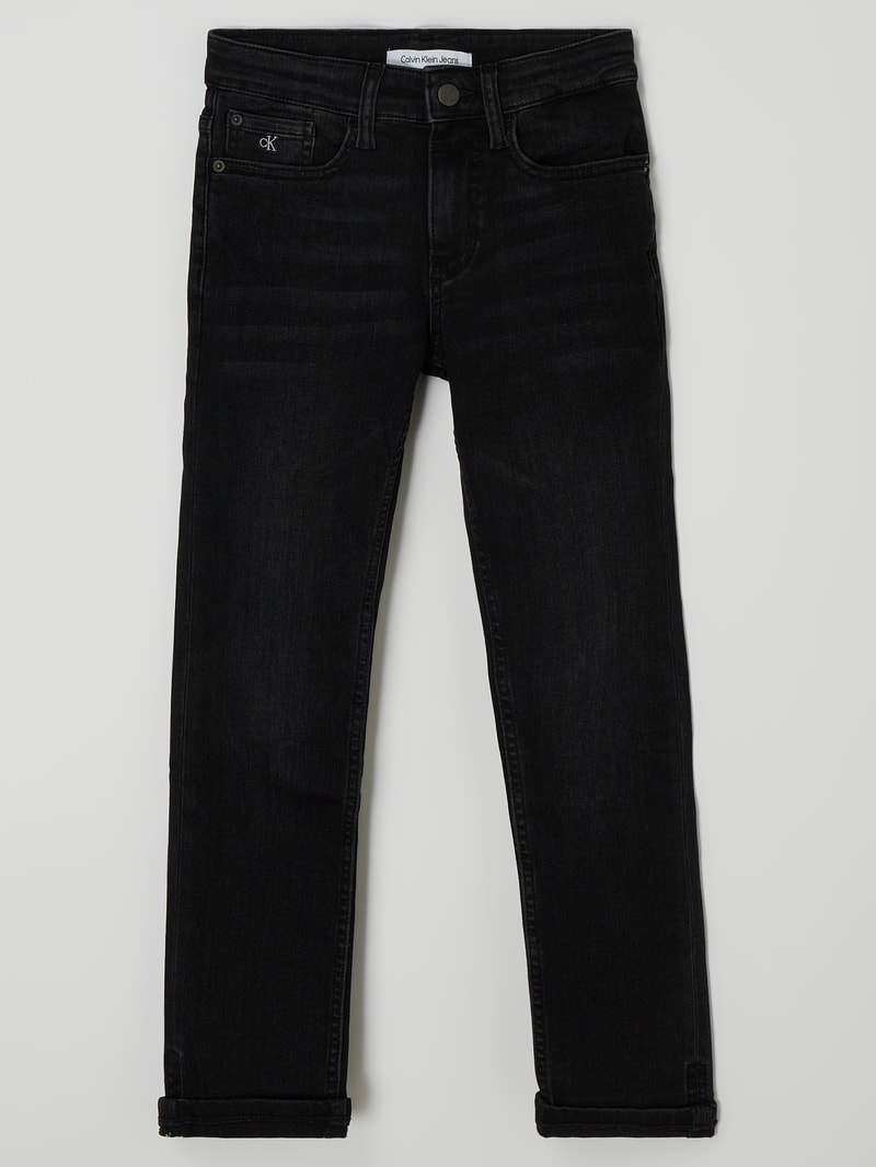 Slim Fit Jeans mit Stretch-Anteil in schwarz
