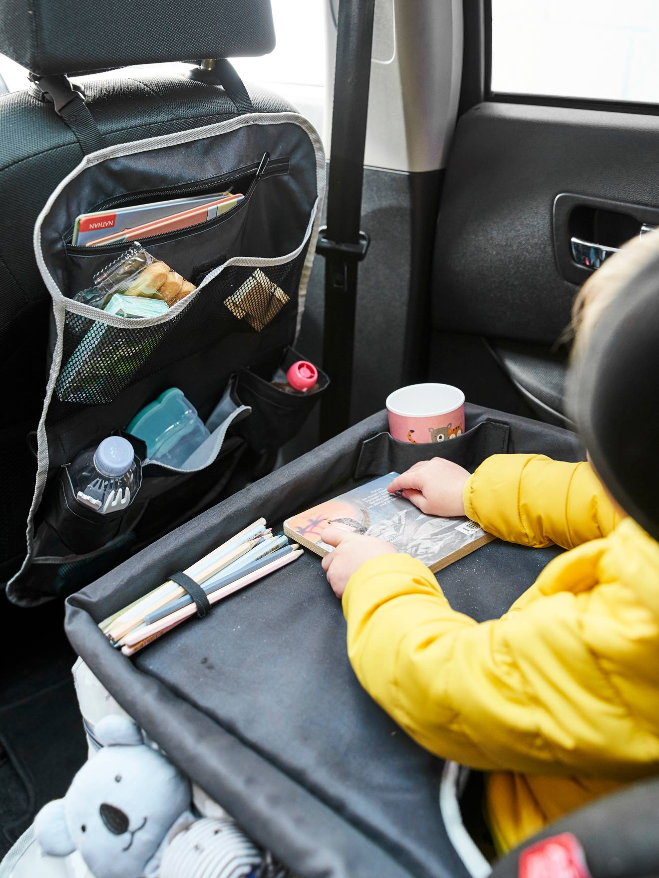 Vertbaudet Rückenlehnen-Organizer fürs Auto - hellgrau