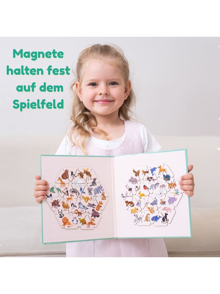 MAGNIKON Magnetisches Spiel Rätsel Erstaunliche Tiere, 46 Magnete, Logik trainieren günstig kaufen onesize
