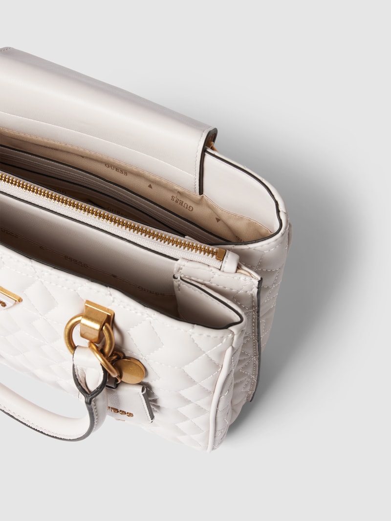 Handtasche in Stepp-Optik in offwhite