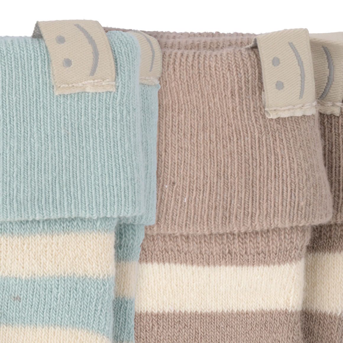 2 Paar Newborn Socken im Ringel-Look