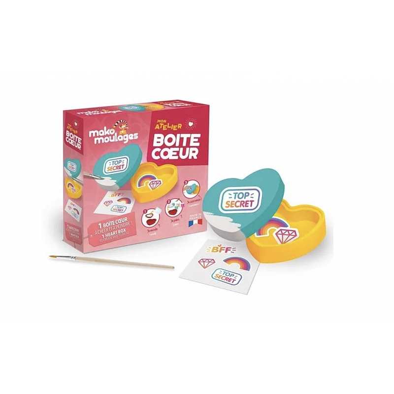 Mon atelier Boite coeur, boite à créer et à peindre