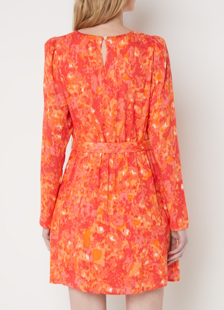 Vestido túnica corto con mangas abullonadas y lazo ajustable de Fifth House Avery