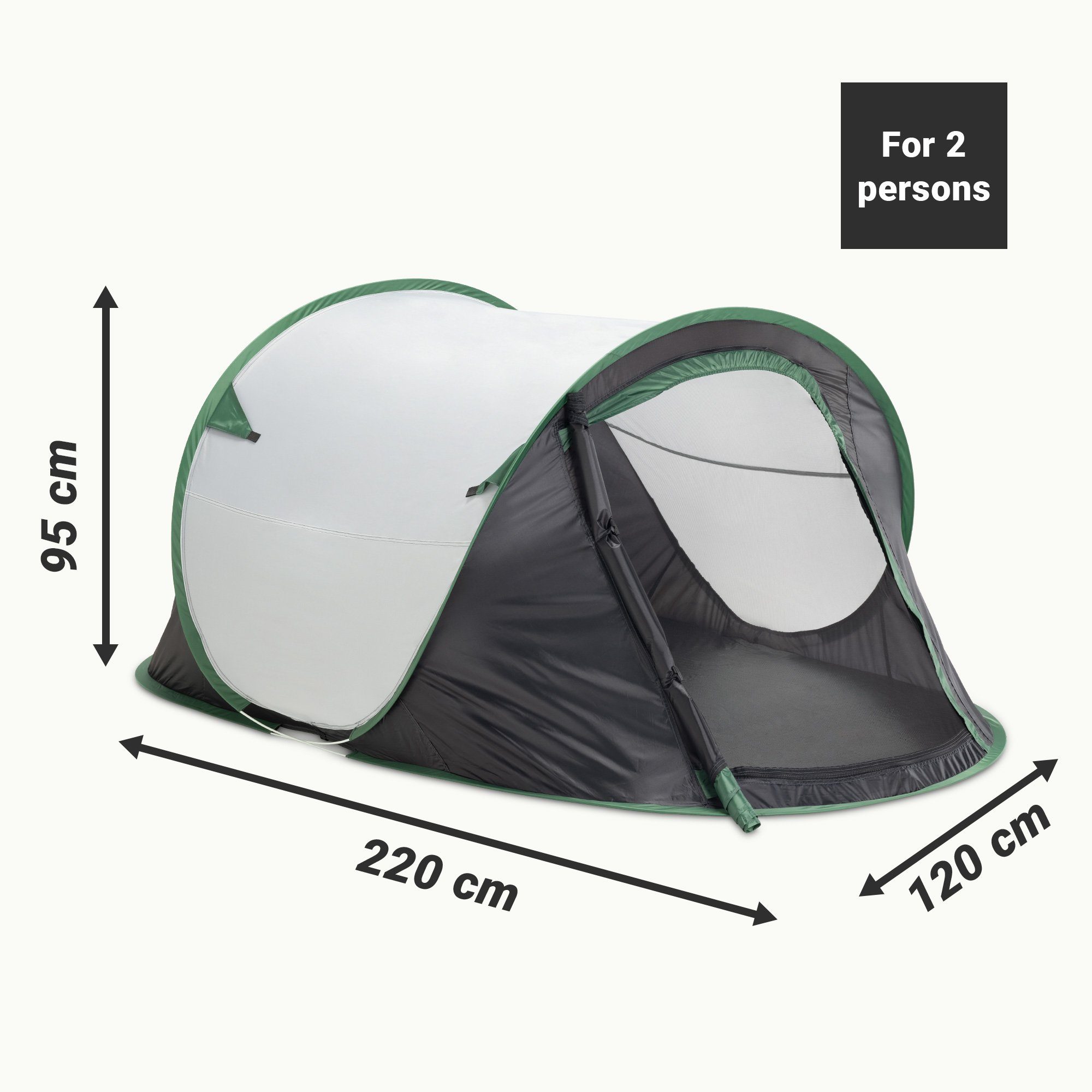 JEMIDI Wurfzelt Pop Up Wurfzelt 2 Personen - Camping & Trekkingzelt - leicht
