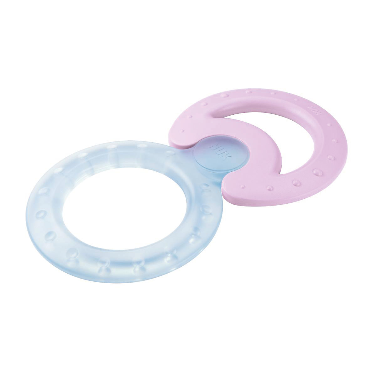 NUK Kühlbeißring-Set, 2-teilig, Classic und Cool, zur Massage und Kühlung, 1 Set
