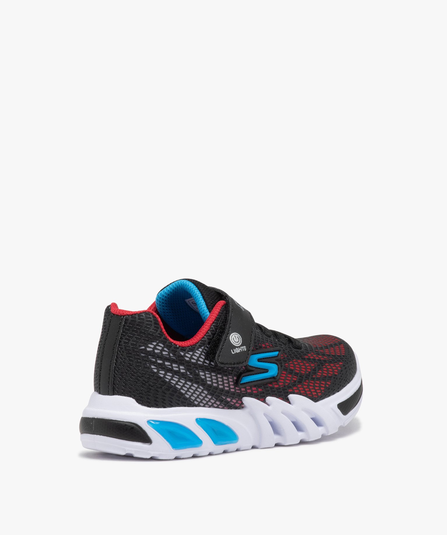 Baskets Garçon style running à semelle lumineuse - Skechers noir | GEMO
