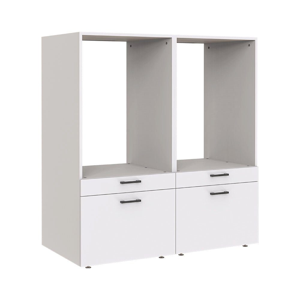 Roomart Waschmaschinenumbauschrank (Waschmaschinenschrank mit Schublade Überbauschrank Doppelschrank)