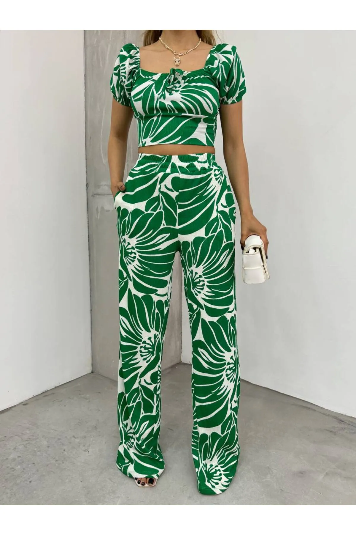 BİKELİFE  Bustierhose mit Blumenmuster für Damen im Doppelset