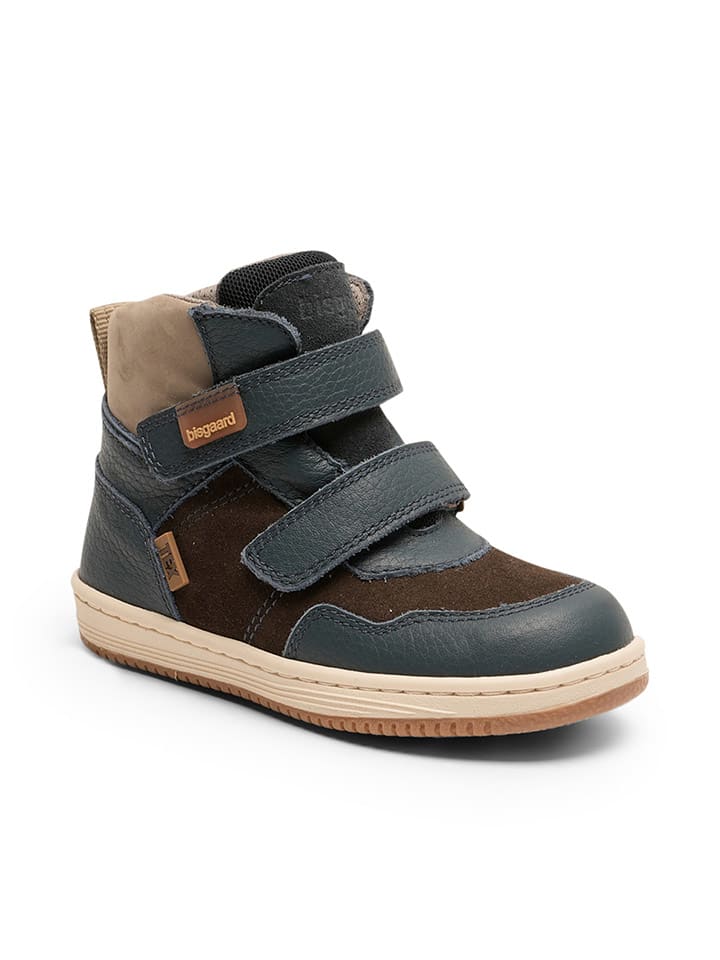 bisgaard Leder-Boots in Dunkelblau günstig kaufen