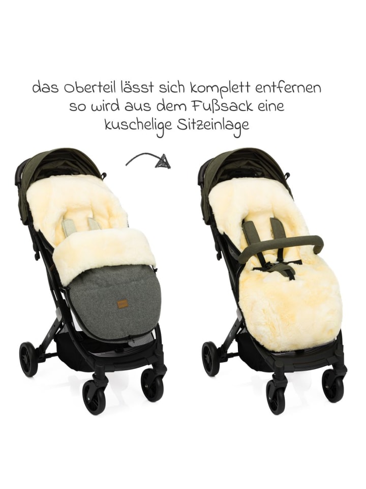 fillikid Lammwoll-Fußsack Makalu Wool für Buggy, Sport- in grau günstig kaufen onesize