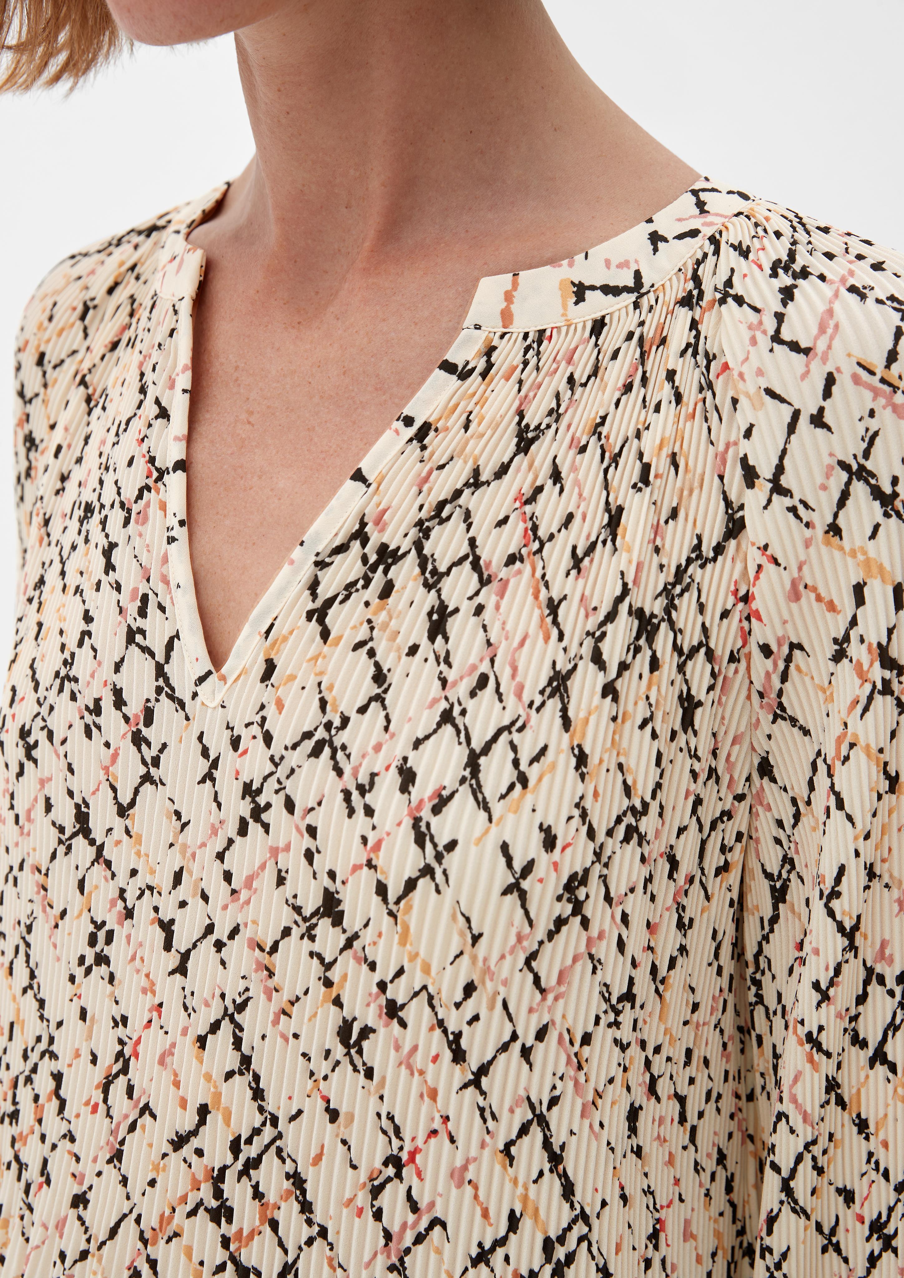 Plissée-Bluse mit Print  2121787-02A3
