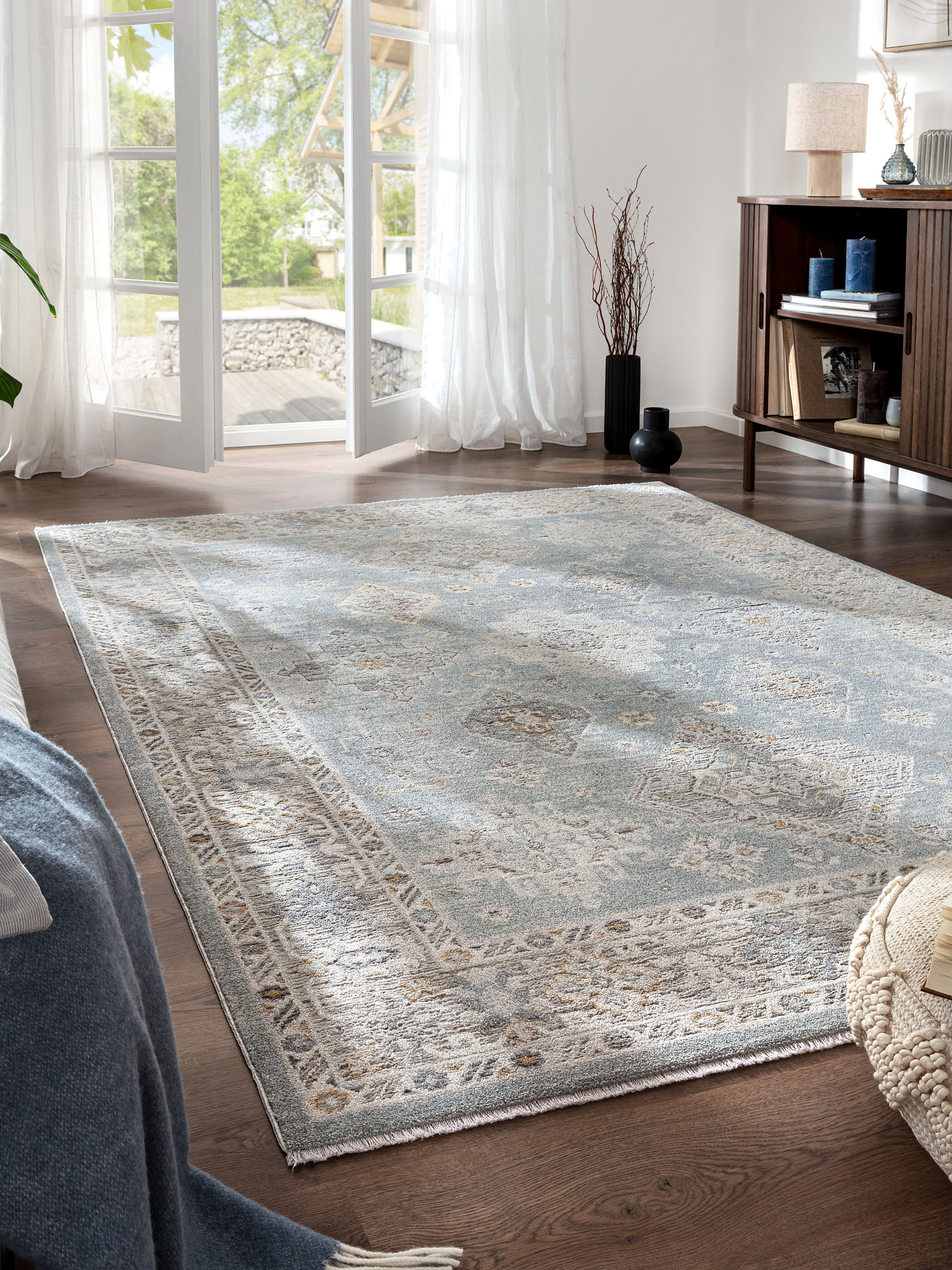 Amarat Vintage-Teppich, Azur